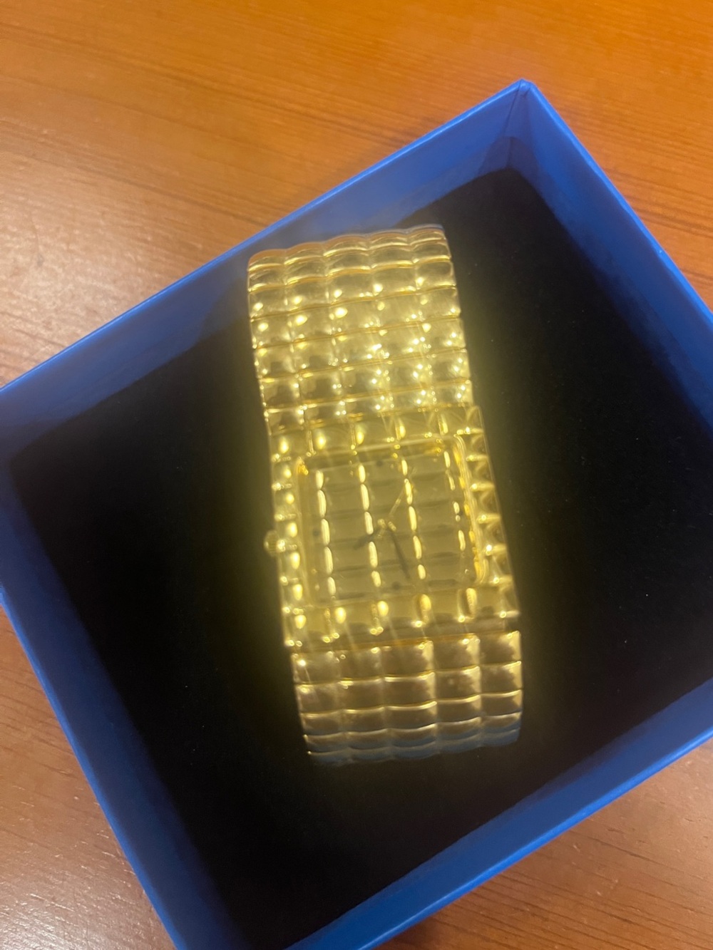 Joan Rivers Gold Tone Stretch Bracelet Watch